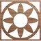 Ekena Millwork Blume Wood Fretwork Pierced Ceiling Medallion, Walnut, 34"OD x 11 3/4"ID x 1/4"T CMWP34X34X0250BLWA - alternate 1